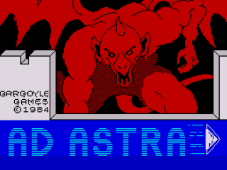 Ad Astra title screen for ZX Spectrum